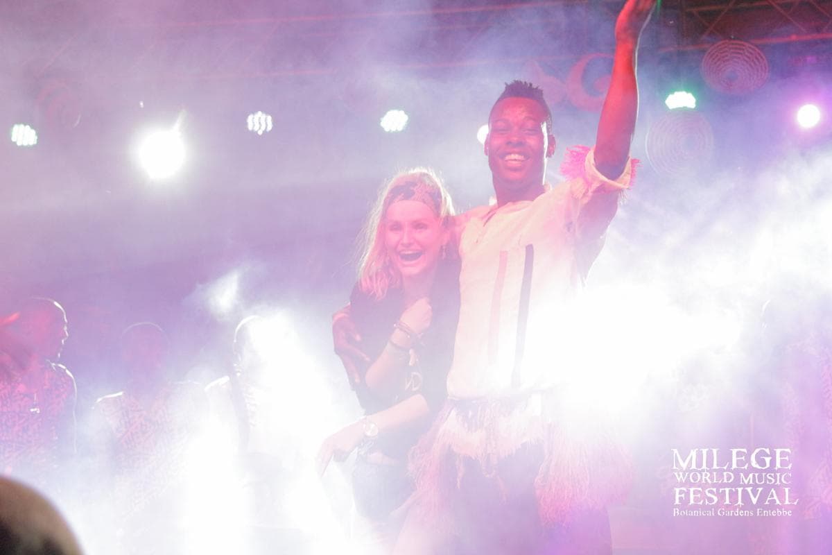 Sponsor logos at Milégé festival